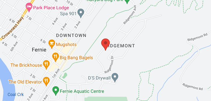 map of 18 Ridgemont Avenue